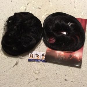 NWT,Hair U Wear,Black Faux Hair Twist&BONUS Twist,curly and straight,1 of each